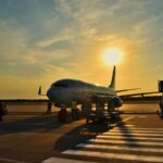 airplane in apron