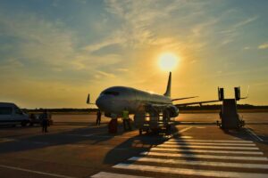 airplane in apron
