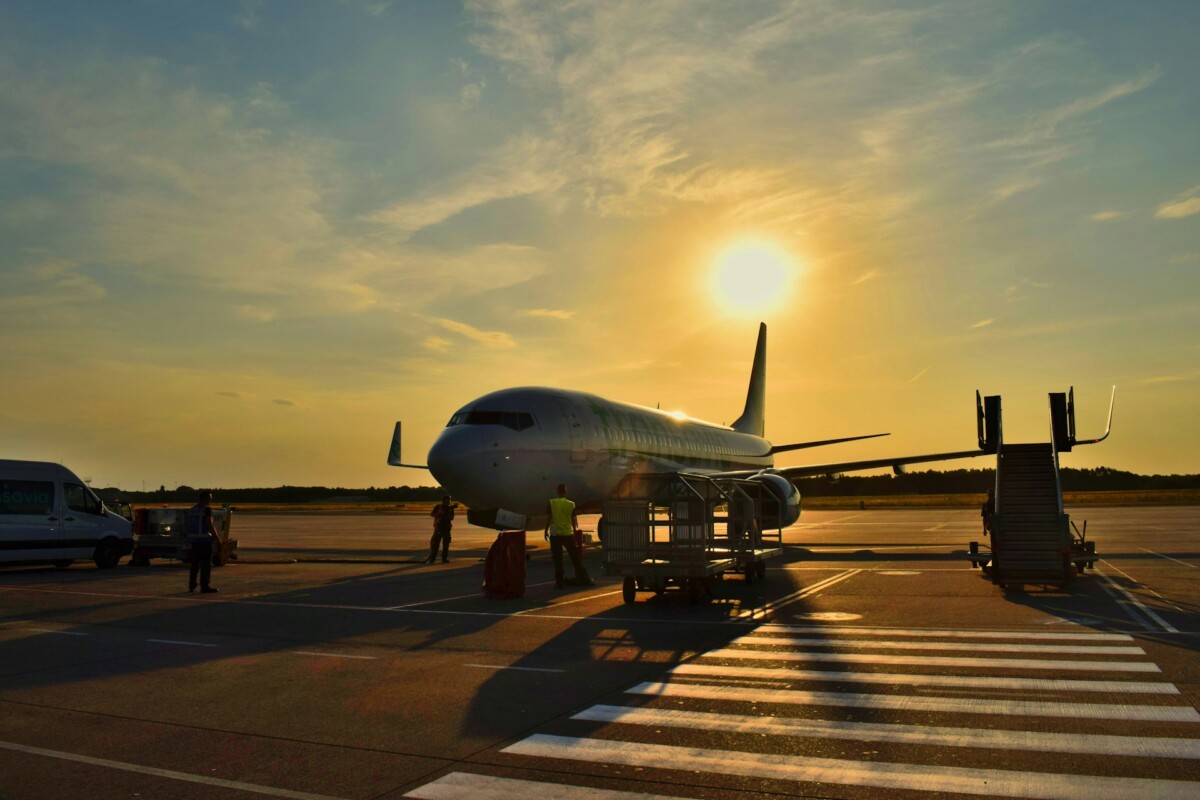 airplane in apron